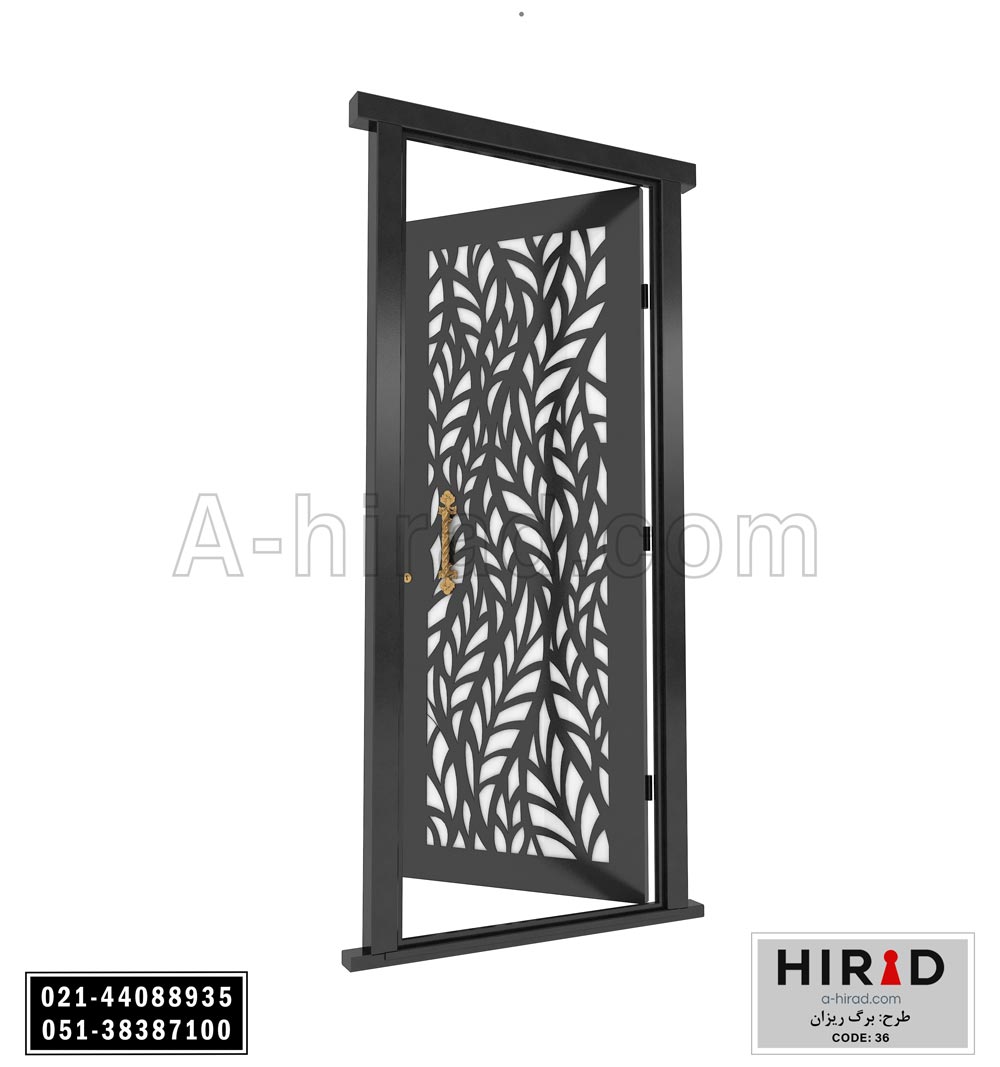 درب فلزی لیزری تک لنگه هیراد کد 1036 عرض 108 ارتفاع 223 